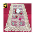 cetim de noiva embroidery flower organza table runner  for wedding